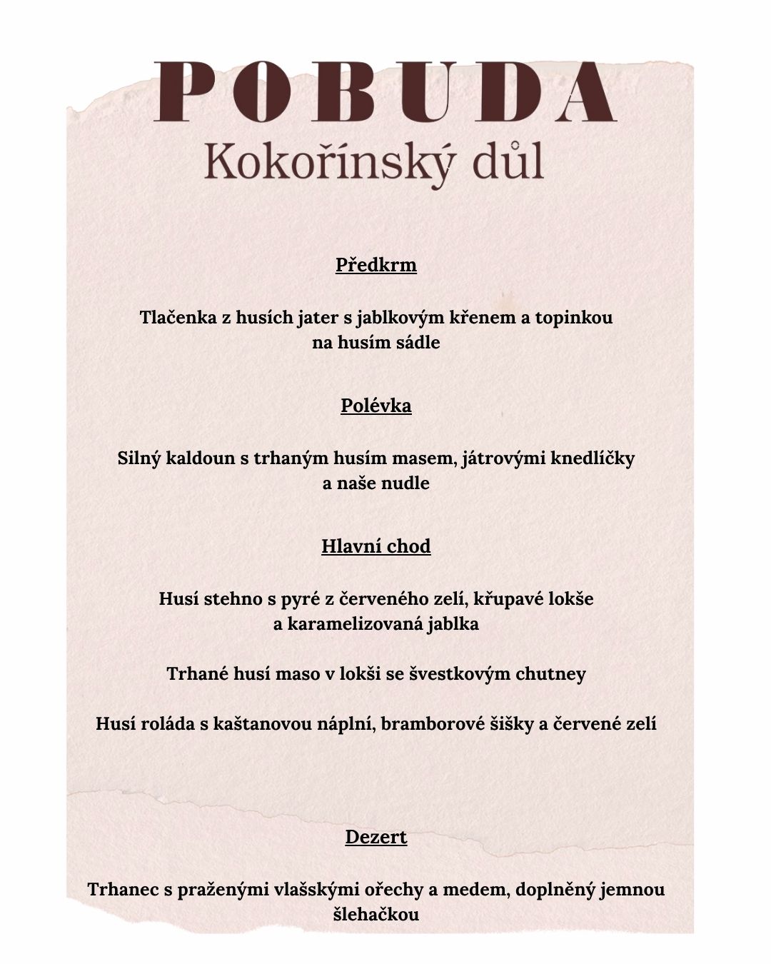 Husí menu